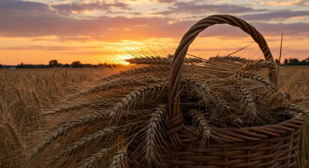 Planting Blue Wheat: 3 Secrets to High Yields 5 harvested blue wheat