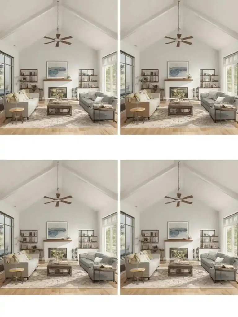 barndominium living room steps