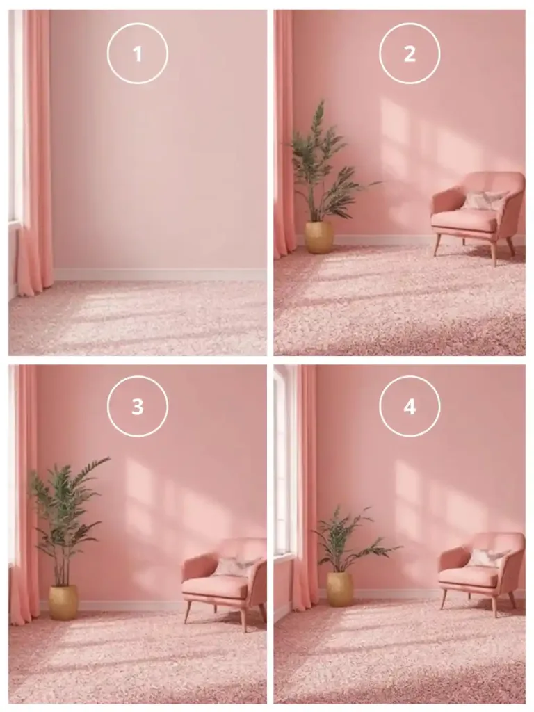 best carpet color to match pink walls steps
