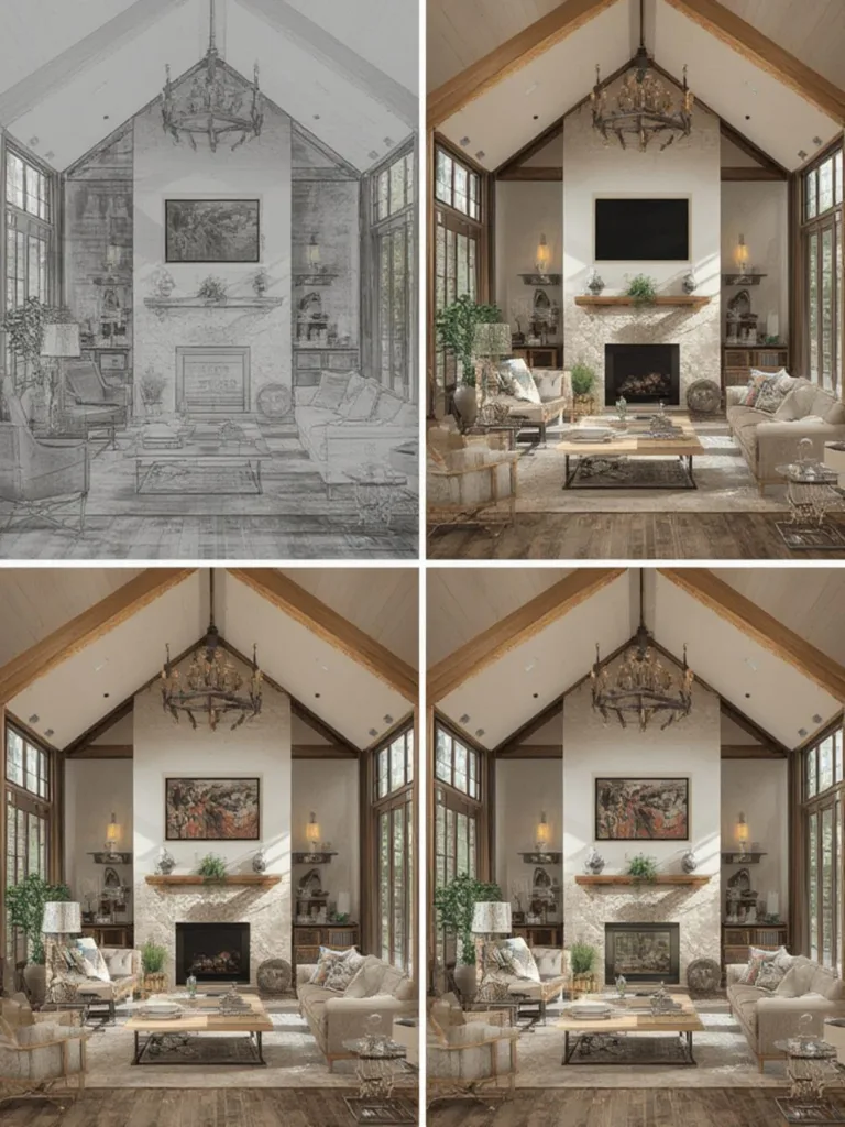 modern barndominium steps