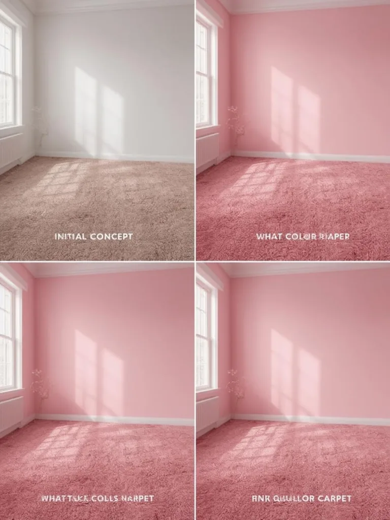 pink walls what color floor carpet steps