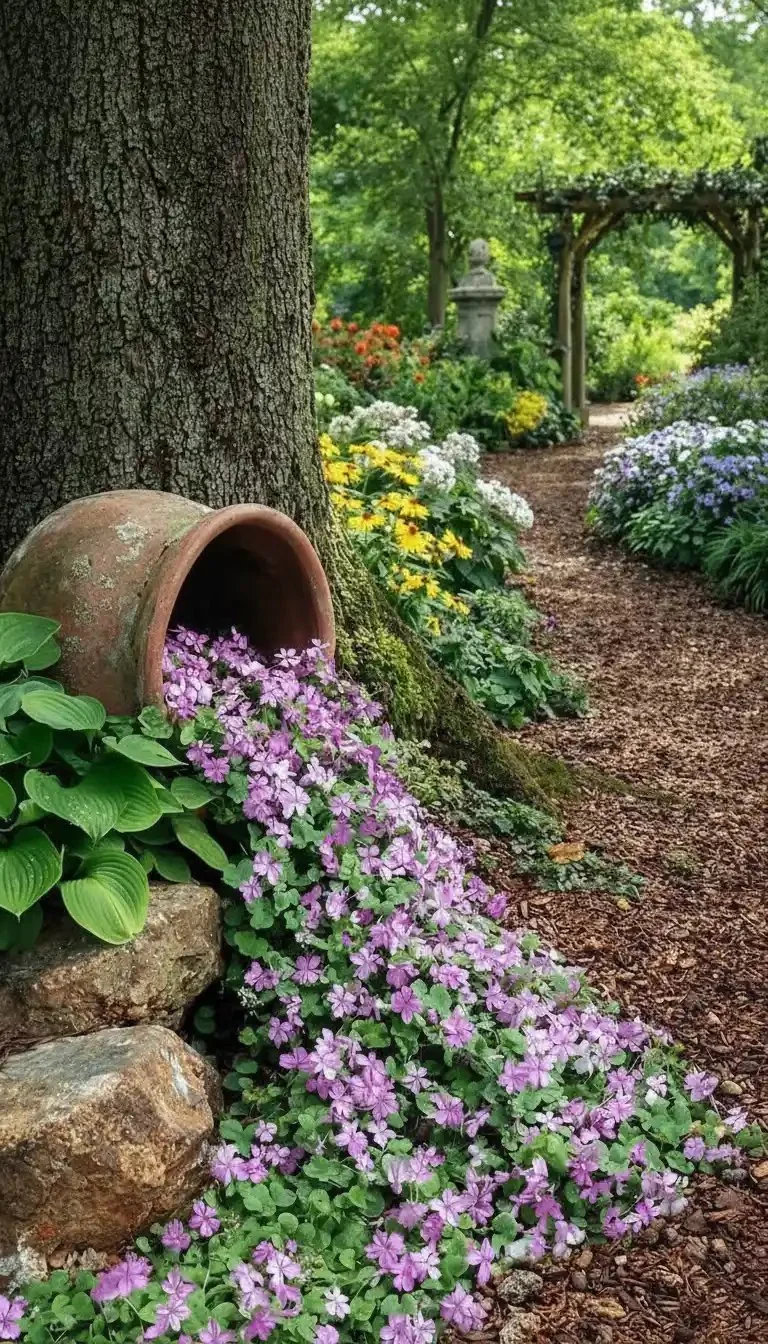 Lush cottage garden with vibrant flowers and greenery in 2026